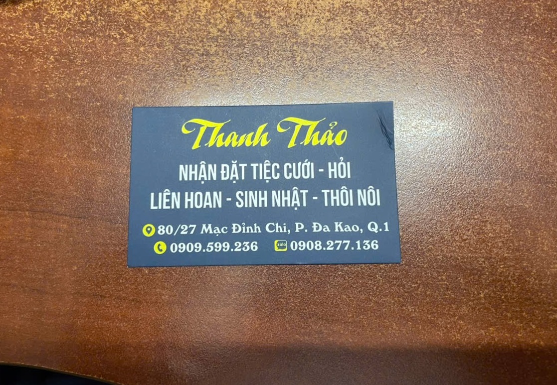 Thạch Thảo – Dịch vụ đặt tiệc gia đình và sự kiện nhỏ tại Mạc Đĩnh Chi