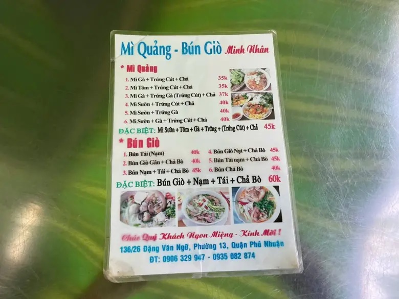 Mì Quảng – Bún Giò Minh Nhàn