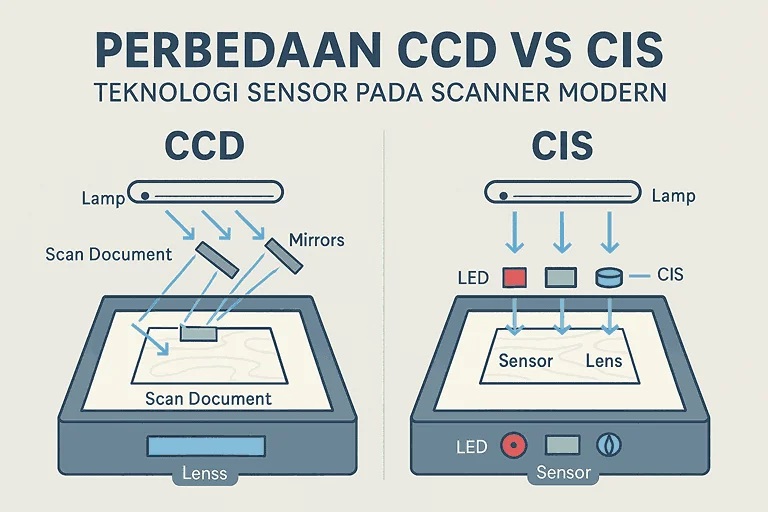 Phân biệt CCD và CIS – Công nghệ nền tảng của máy scan hiện đại